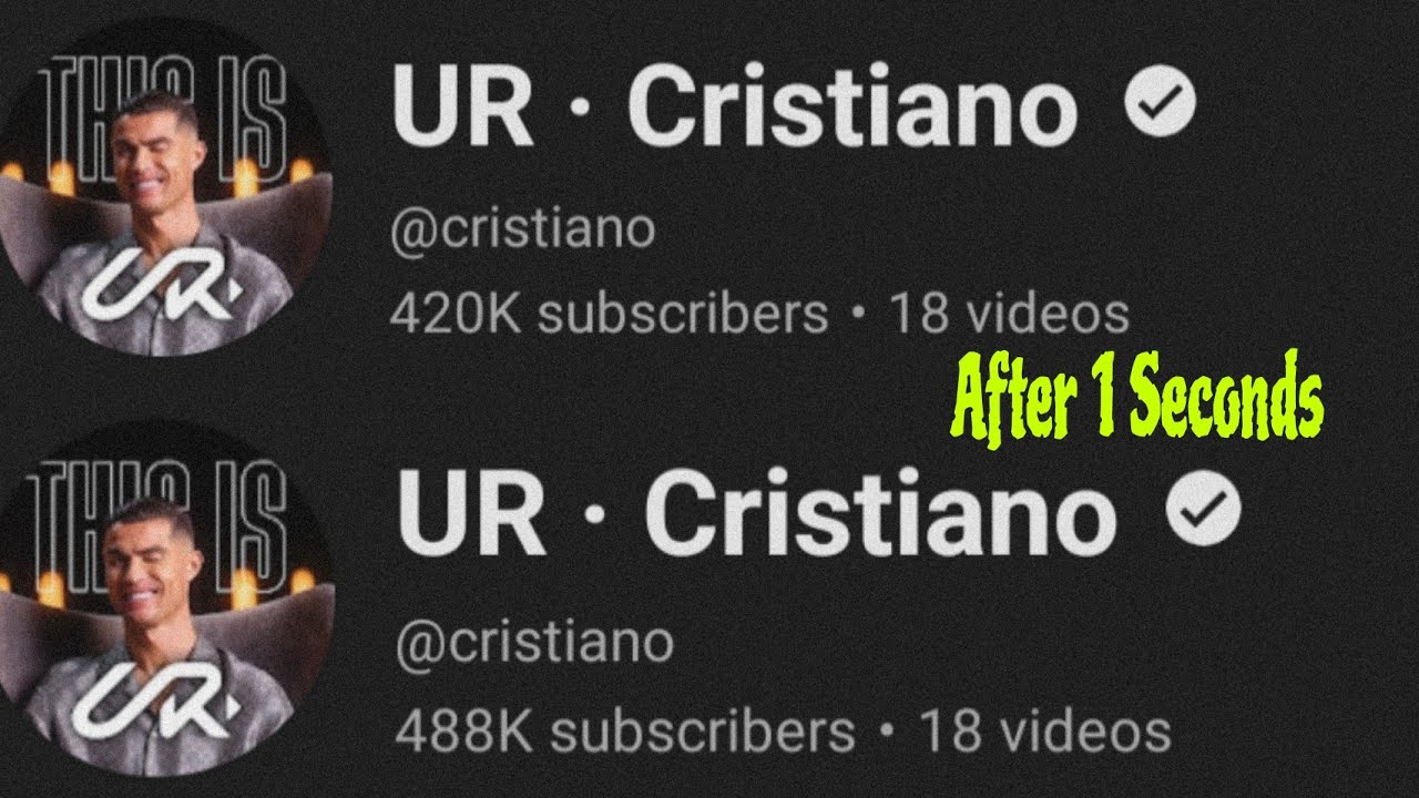 How Many Subscribers Ronaldo Gets in 1 Seconds - YouTube