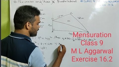 Mensuration class 9 icse M l Aggarwal || Area of quadrilateral || Area of parallelogram class 9