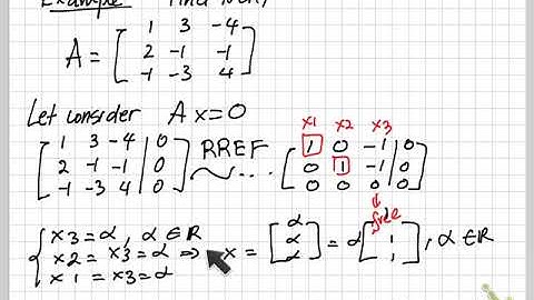 Linear Algebra: Null Space of a Matrix