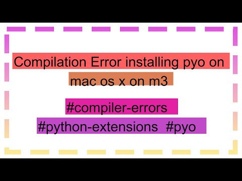 Compilation Error installing pyo on mac os x on m3