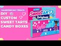 How To Create Custom Valentine Day Treats - Sweet Tarts Candy Box Labels| Custom Party Favors