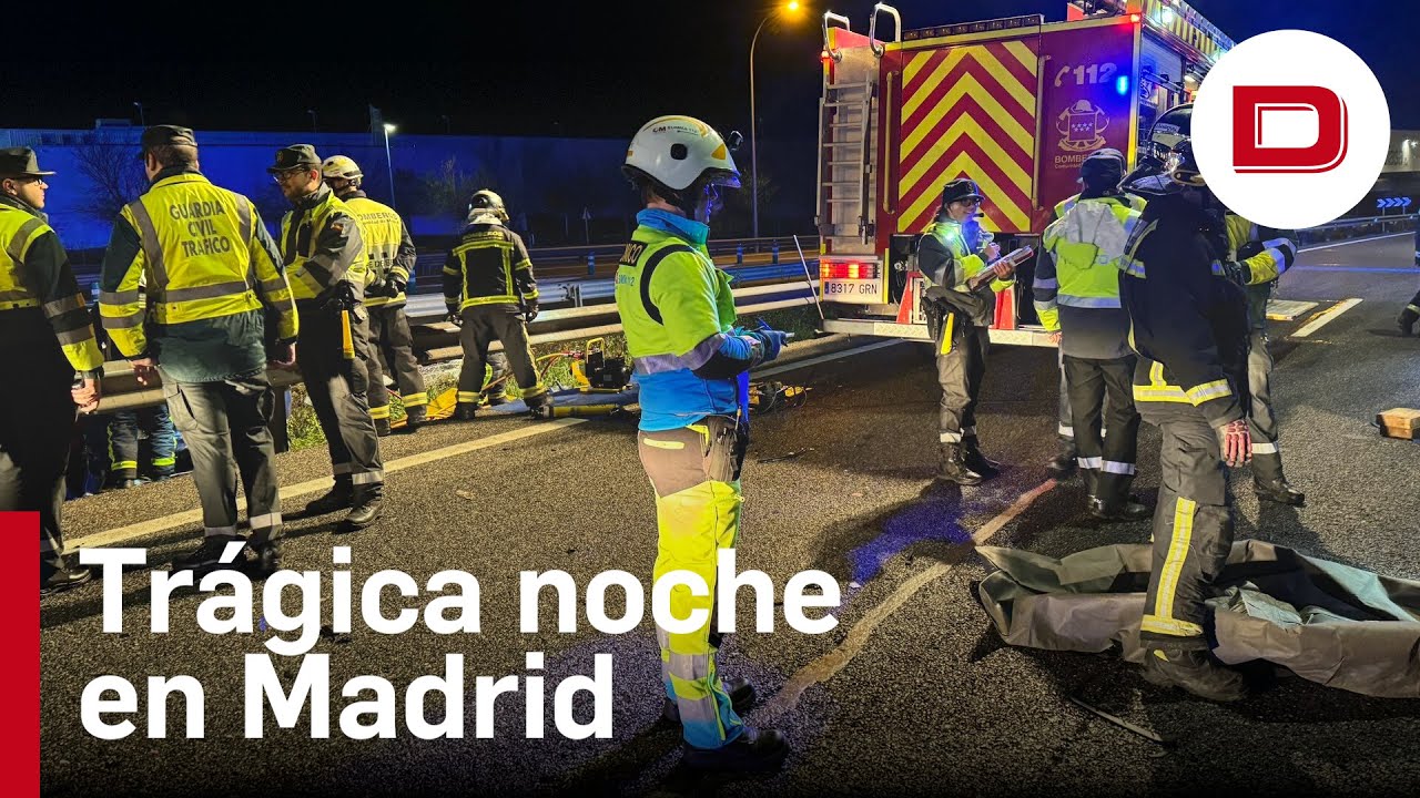 Tres muertos y tres heridos graves en un choque frontal en la A-3 en Rivas