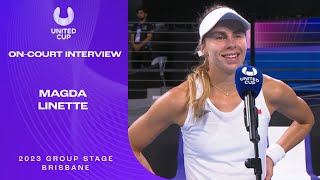 Magda Linette On-Court Interview | United Cup 2023 Group B