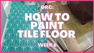 How To Paint Your Tile Floor | Stenciling on Tile