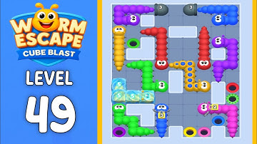 Worm Escape Cube Blast level 49 solution