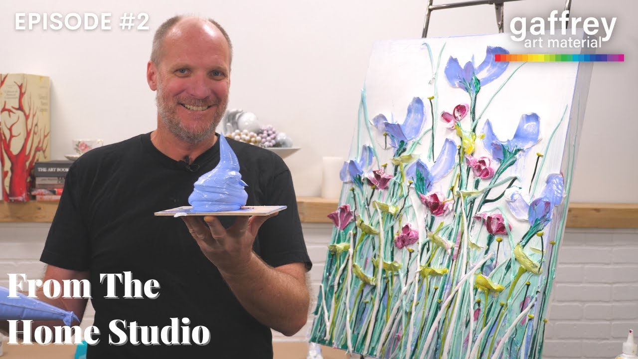 How to Paint Wildflowers Sculptural Acrylic painting Justin Gaffrey