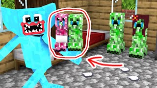 Monster School : Huggy Wuggy, Please Don't Catch Baby Creeper - Minecraft Animation