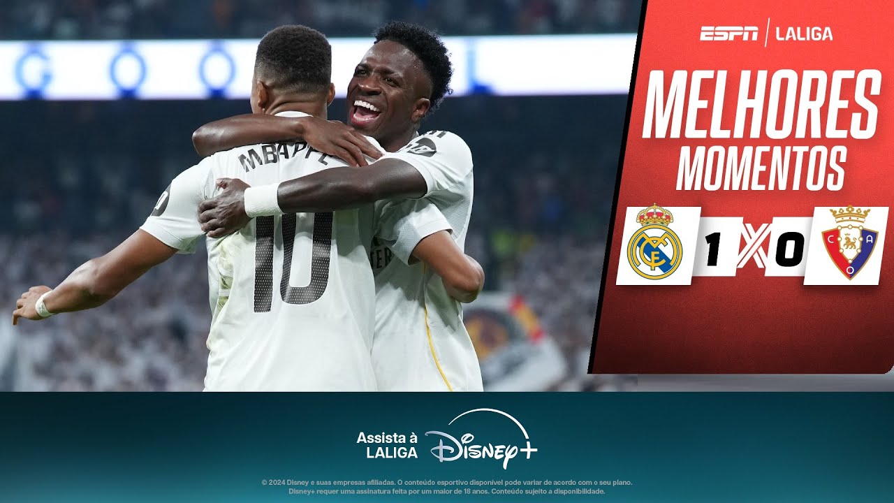 Com GOL de MBAPPÉ, REAL MADRID vence Osasuna e estreia com vitória em LALIGA | Melhores momentos