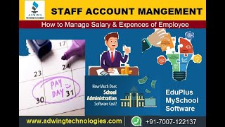 Teacher,Staff,Employee ,Salary Management in EduPlus,My School ERP Software By Adwing Technologies. screenshot 2