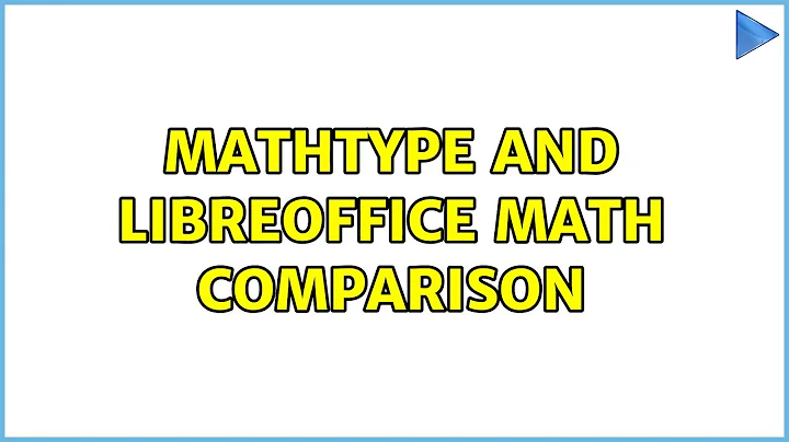 Ubuntu: MathType and LibreOffice Math comparison (2 Solutions!!)