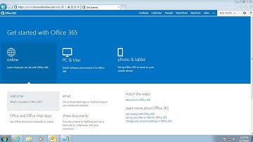 Getting Started - Office 365 - First login welcome page