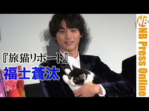福士蒼汰 猫のナナとフォトセッション『旅猫リポート』舞台挨拶&レッドカーペット