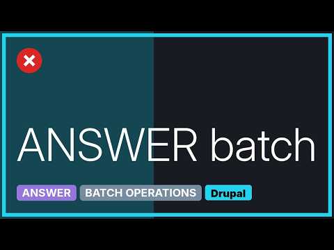 Drupal: Batch API to process millions of records