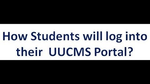 UUCMS  Login for I year Students
