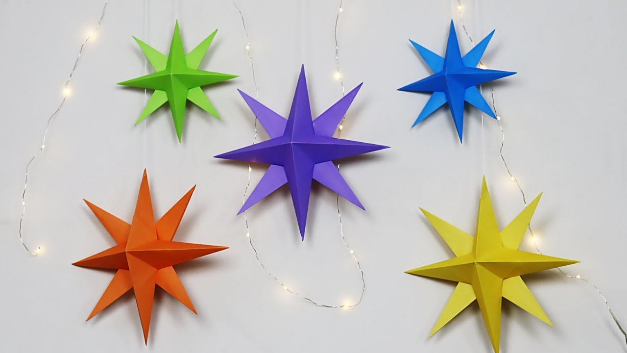 DIY 3D Paper Star | How To Make Christmas Star | Christmas Decorations ...