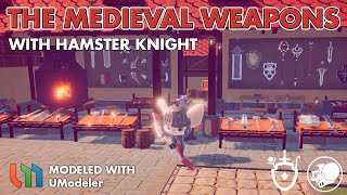 The Medieval Weapons - Swords and Shields with UModeler in Unity.