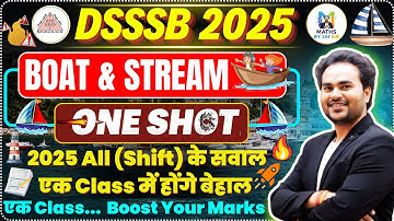 Boat and Stream  for DSSSB 2025 | Short Tricks + PYQs | PRT, TGT, PGT, JSA, Steno, Jail Warder