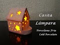 Casita Lámpara en Porcelana Fria