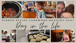 *NEW*  DAY IN THE LIFE OF A MOM OF 3 | COOKING | YARDWORK | GROCERY HAUL | SHEA LAWRENCE