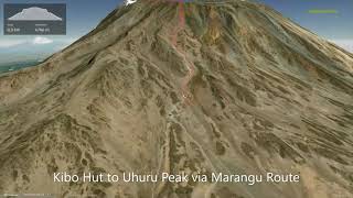 Kibo Hut to Uhuru Peak via Marangu Route ∆ hiking trails ∆ 3d-trail.com\/tanzania\/