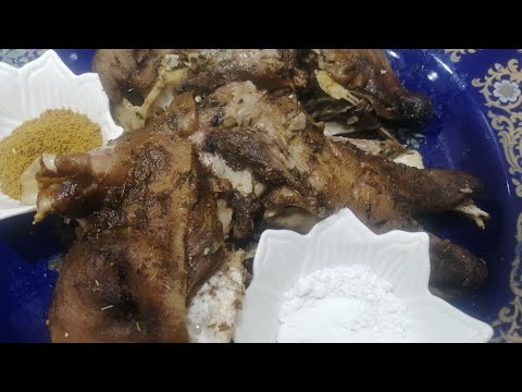 طريقة تحضير راس الماعز مبخر في الكوكوت ومنسم بالزعتر كيجي لذيذ 