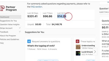 QUORA PARTNER PROGRAM EARNINGS UPDATE. 3/2/2020