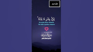 آية بسط الرزق | قرآن كريم | سورة الشورى   #قرآن #قران_كريم #quran