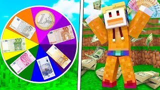 GIRA LA RULETA DE LA SUERTE Y GANA MUCHO DINERO EN MINECRAFT !!