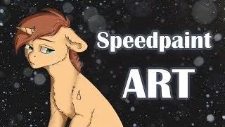 【 MLP Speedpaint 】- 🖤 Line Art | 🖤 Sad mood -  Paint Tool SAI