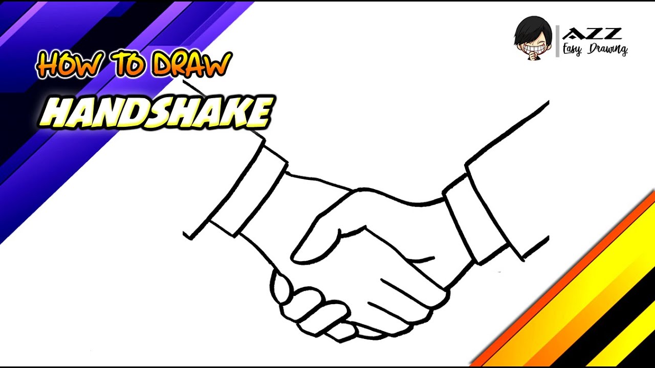 How To Draw Handshake Step By Step