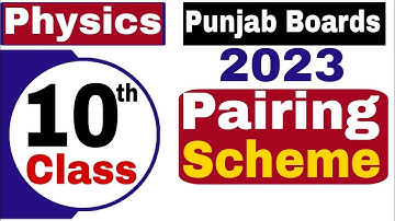 Pairing Scheme 10th Class Physics All Punjab Boards 2023 | Ch Shahzad Sahil