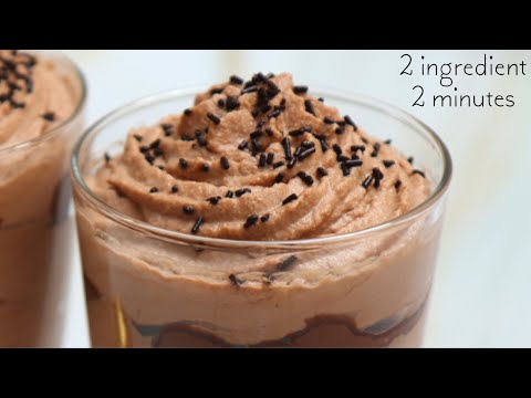 2 ingredient Nutella Mousse - no chocolate - no egg