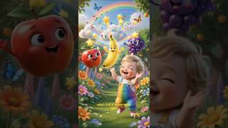 🌈 Learn Colors with Fruits! 🍎🍌 Fun Learning for Kids | Toddler Learning #shorts #foryou