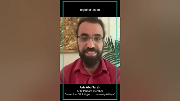 Aziz Abu Sarah, Board member of American Friends of Combatants For Peace, on CfP webinar.