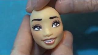 Tutorial viso Belle in pasta di mais o pasta di zucchero - How to make a Belle face in sugarpaste