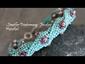 Twisted herringbone flower bud bracelet tutorial