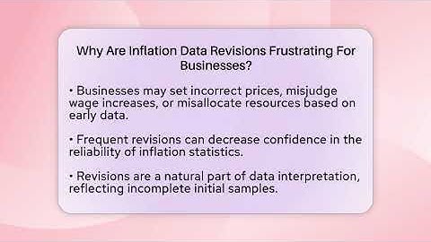 Why Are Inflation Data Revisions Frustrating For Businesses? - Inflation Insight Channel