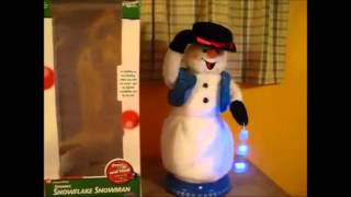 Gemmy - Spinning Snowflake Snowman 1-Song Version