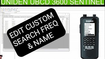 UNIDEN UBCD3600 - EDIT CUSTOM SEARCH