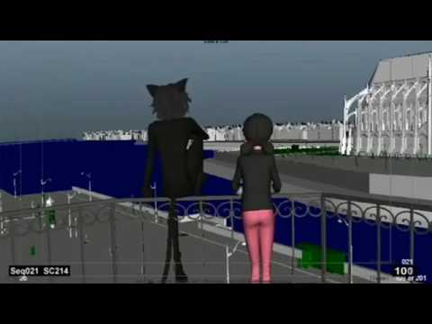 Mucize Uğur Böceği ile Kara Kedi balkon sahnesi sezon 2 animasyon  MARİCHAT