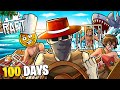 We Spent 100 DAYS In Raft Hard Survival!