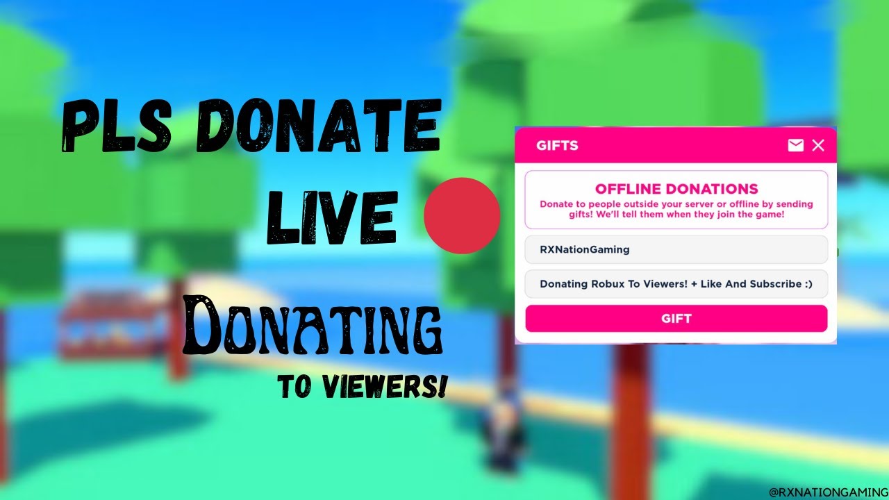[Roblox] PLS DONATE LIVE 🔴 • Donating to Viewers & Raising! - YouTube