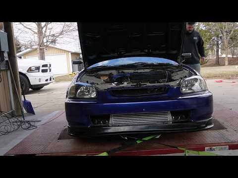 Dyno Tune For My Blue Hatch With UEL Turbo B18 GSR Neptune RTP
