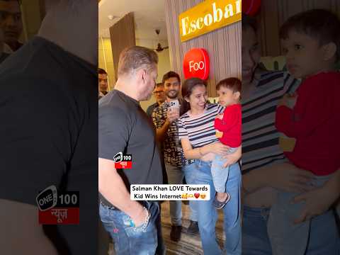 Salman Khan LOVE Towards Kid Wins Internet Salmankhan One100news Shorts Kids Viral