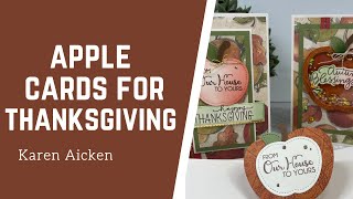 Three Interactive Thanksgiving Cards with Apples