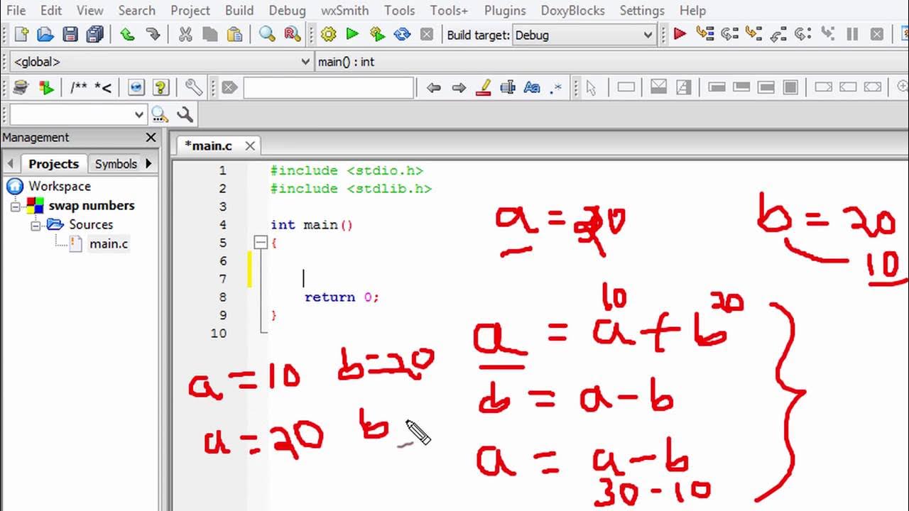 103 Exercise 03 C, C Program to Swap 2 Numbers Without Using Temporary ...