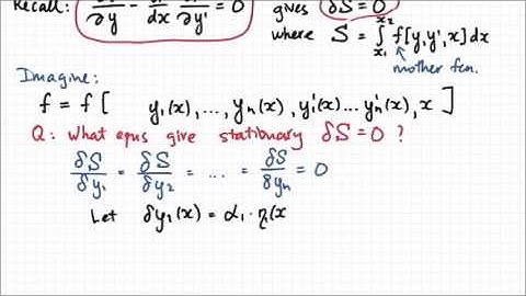 Multivariable Euler-Lagrange Equations