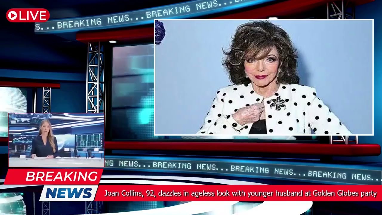 Joan Collins, 92, dazzles in ageless look with younger husband at Golden Globes party