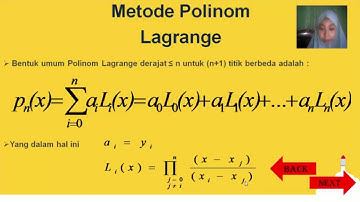 Interpolasi Polinomial Dengan Metode Polinom Langrange