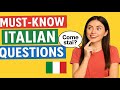 Learn Must-Know Italian Questions | Italian for Beginners